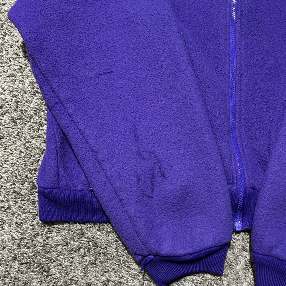 Vintage Fleece Jacket Full Zip Purple 80s 90s Ski Snow Winter Purple Medium - Picture 4 of 9